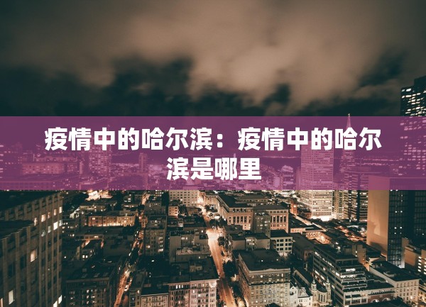 疫情中的哈尔滨：疫情中的哈尔滨是哪里